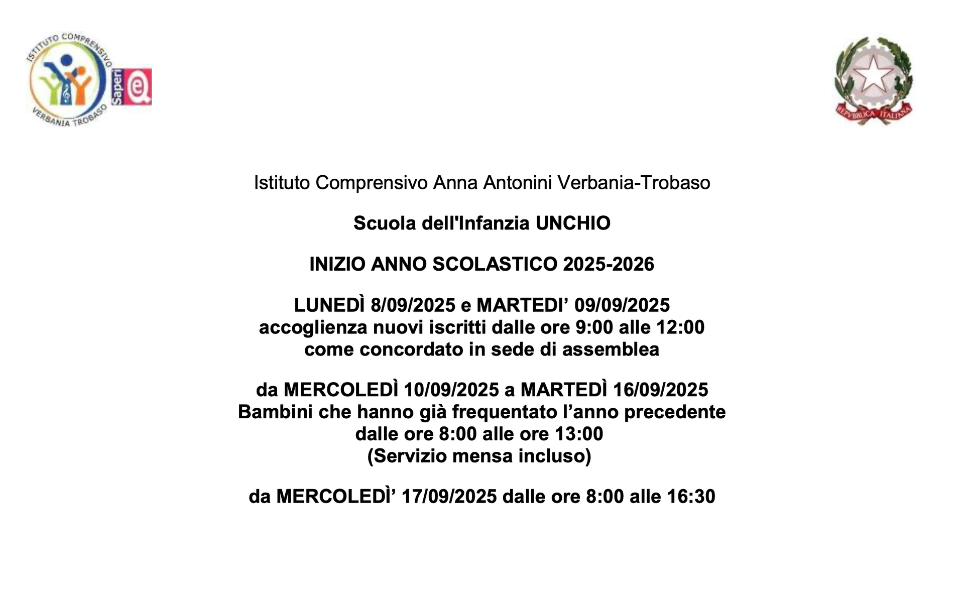 Infanzia Unchio